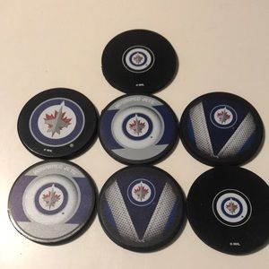 NHL Winnipeg Jets Hockey Puck Coasters